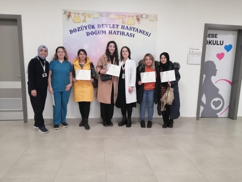 Bozüyük Devlet Hastanesi Gebe Okulu şubat ayı mezunlarını verdi