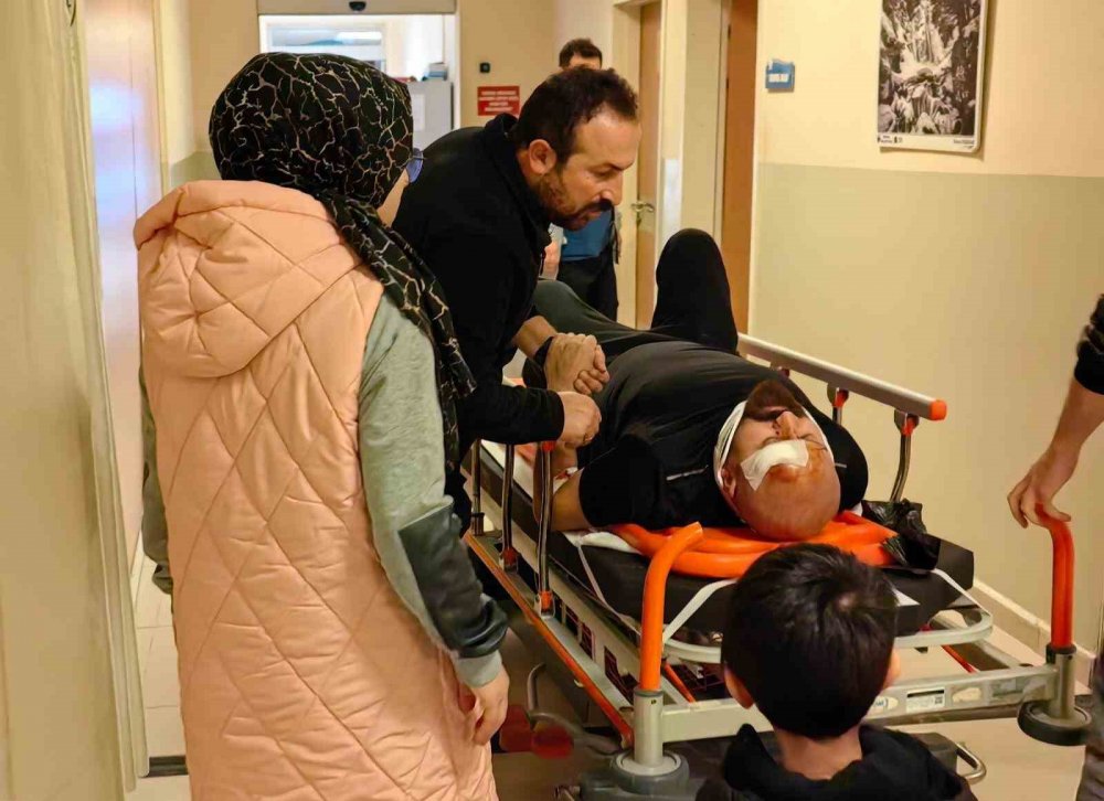 Şarampole uçtu aracın sürücüsü yaralandı