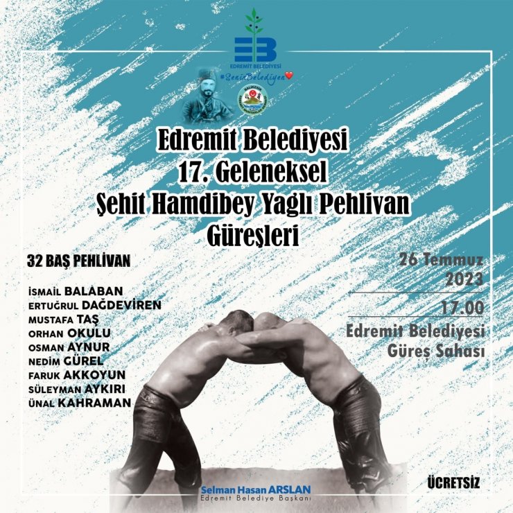 17. Edremit Şehit Hamdibey Güreşleri’ne Hazır