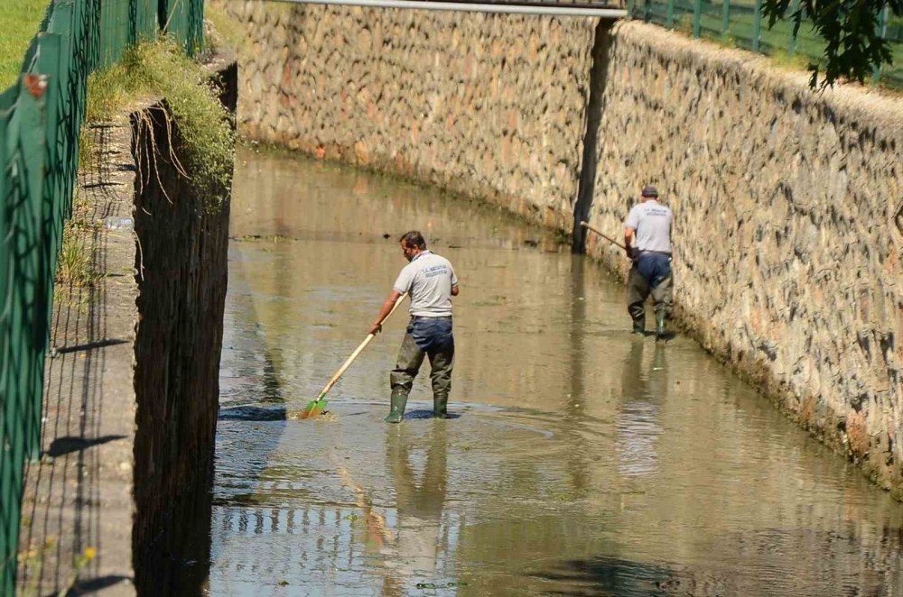 Kanal Temizlenerek Kötü Koku Ve Pis Görünümünden Kurtarılıyor