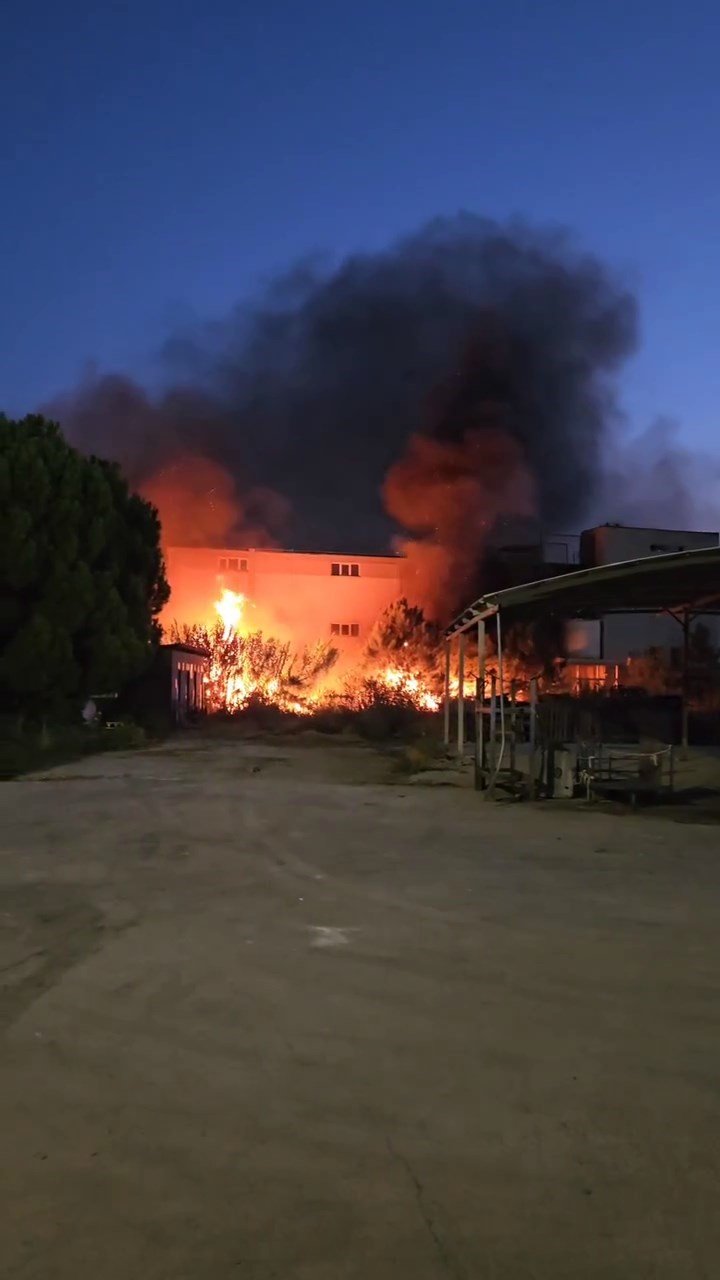 İplik Fabrikasında Korkutna Yangın