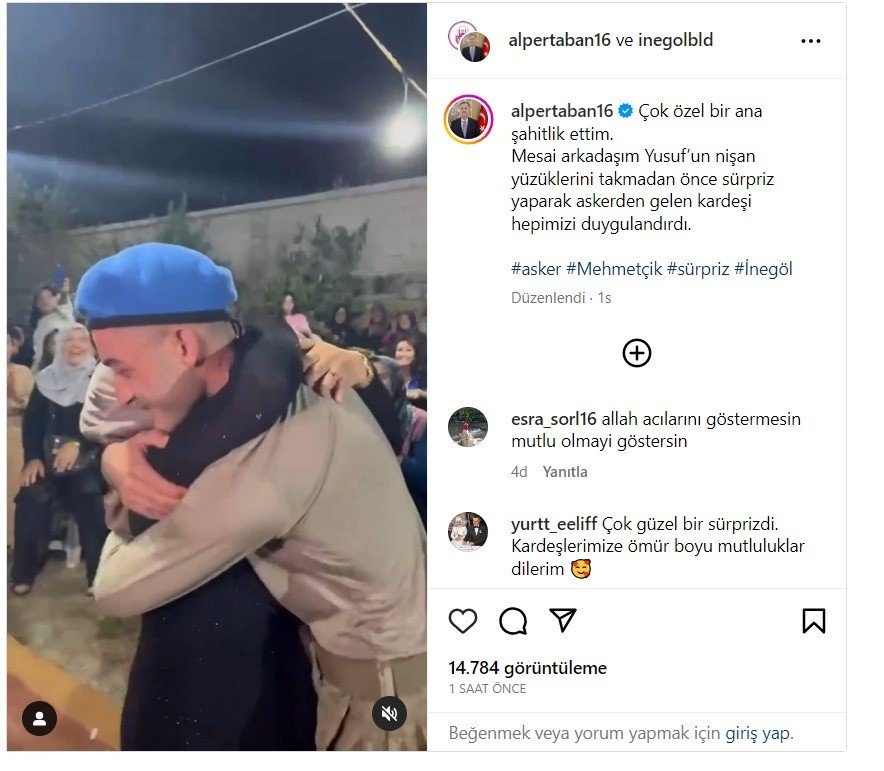 Asker Kardeşten Ağabeyine Nişan Sürprizi