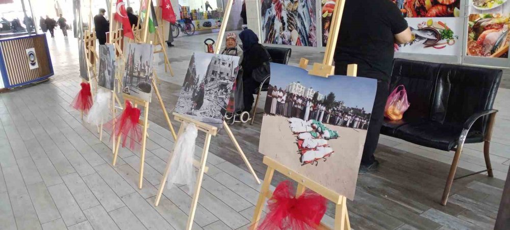 Bozüyük’te Filistin’e Destek Amacıyla Resim Sergisi Açıldı