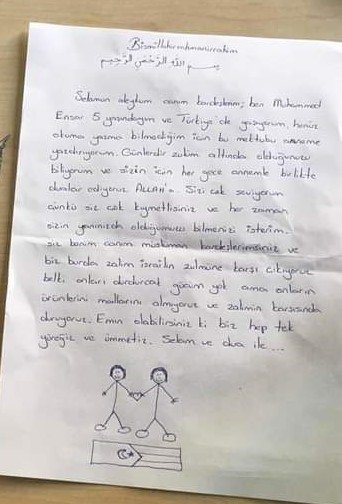 Küçük Muhammed'ten Gazze’deki Kardeşlerine Duygulandıran Mektup