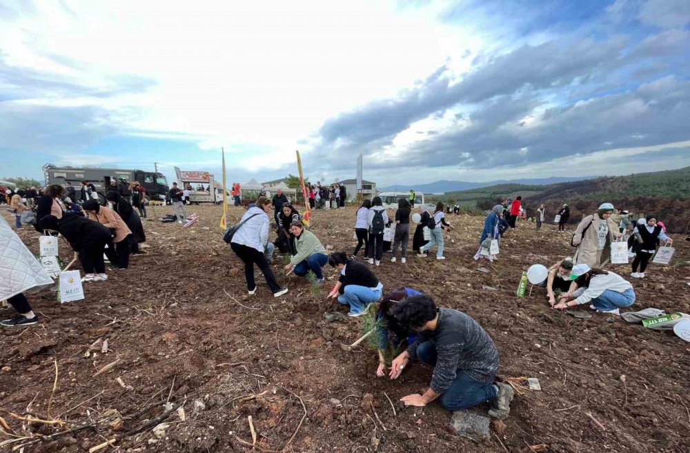 "Daha yeşil bir dünya” için fidan dikti