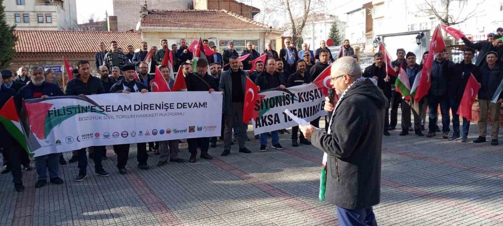 Bozüyük’te İsrail Protesto Edildi