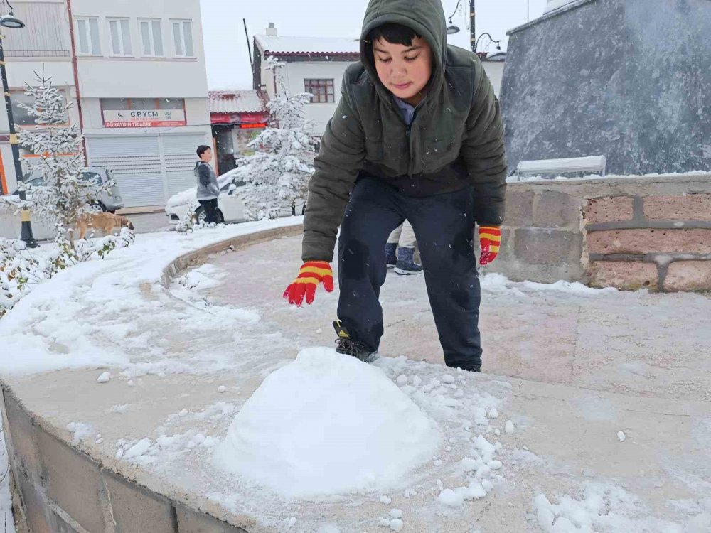Kar Yağışı Sevinçle Karşılandı