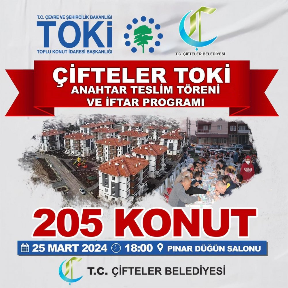 205 Adet Toki Konutunun Anahtarı Teslim Edilecek