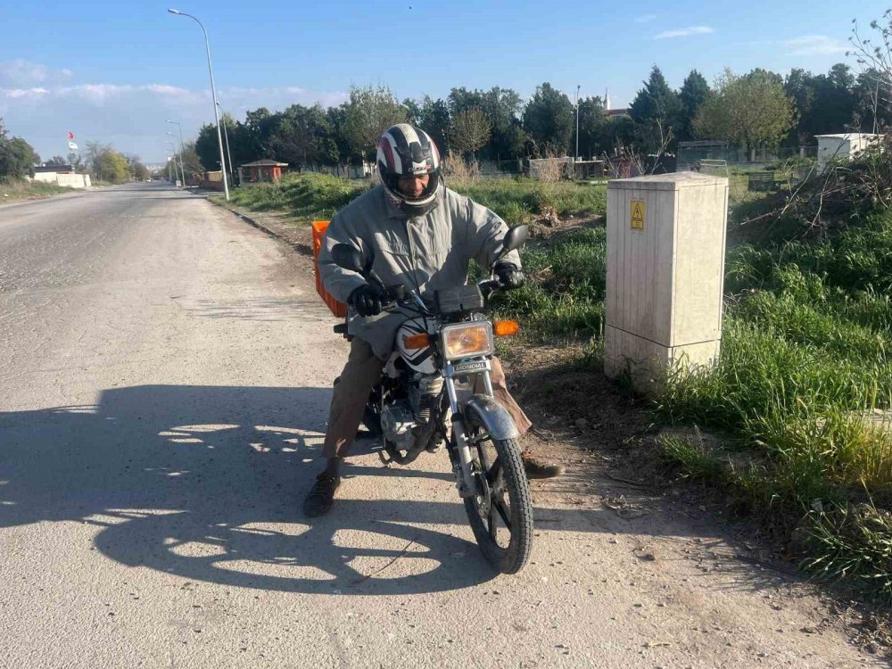 Mücadelesine Motosikletinin Çalınması Bile Engel Olmadı