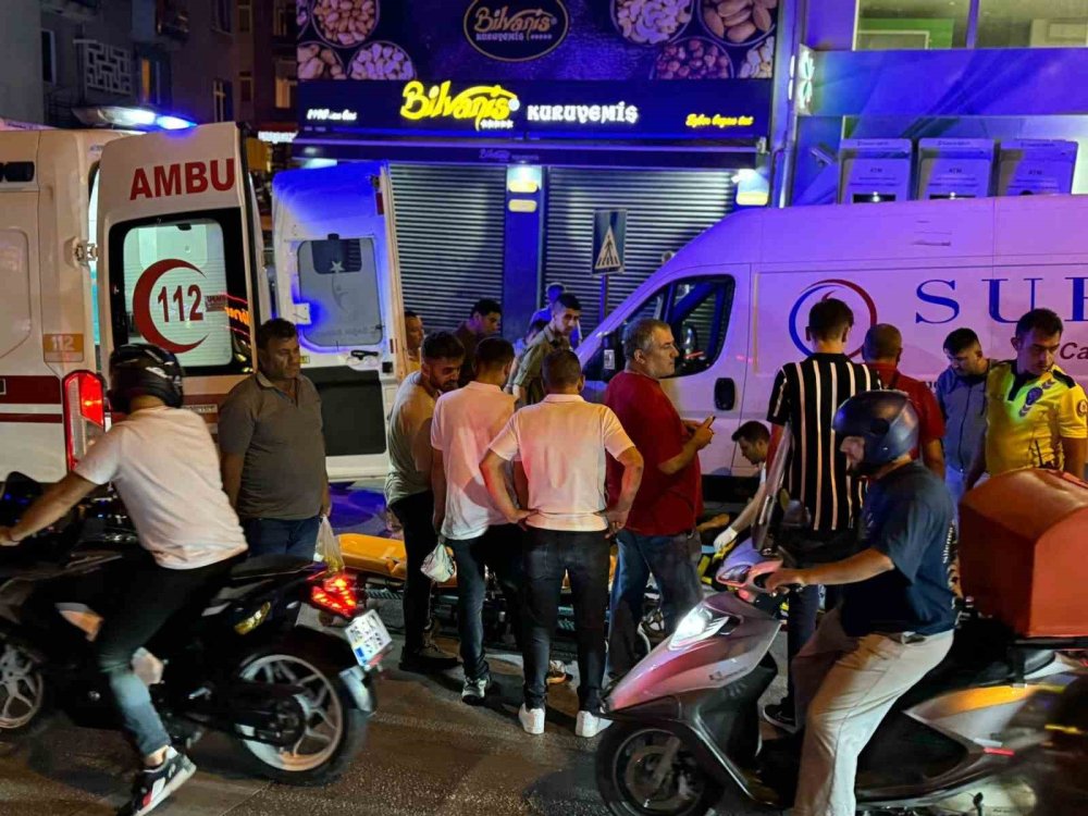 Kontrolden Çıkan Motosiklet Devrildi