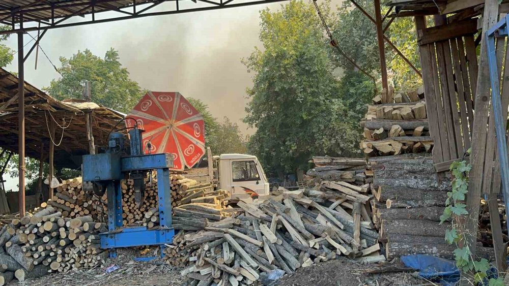 Korkutan Yangın : Odun Depoları Tehlike Altında