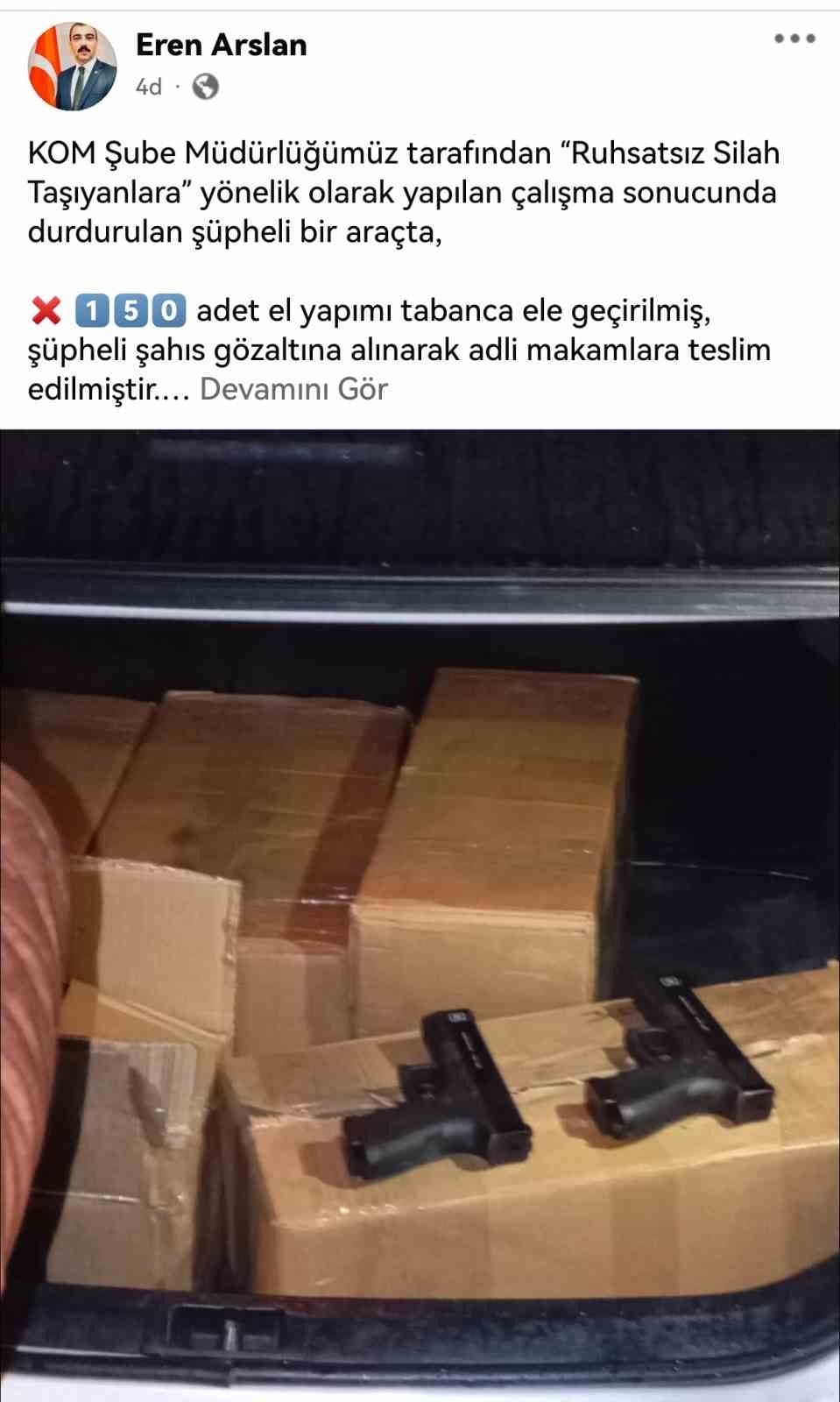 150 Suikast Silahı Ele Geçirildi