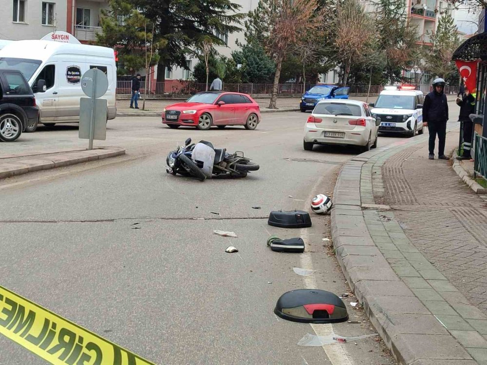Kazada Motosiklet Sürücüsü Ağır Yaralandı