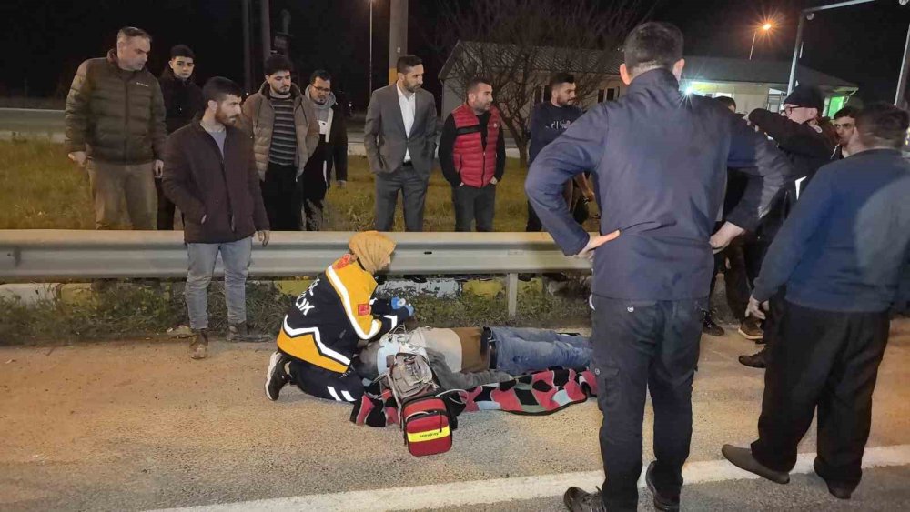 Kaza Yapan Tır Alev Aldı: 1 Ölü, 1 Yaralı