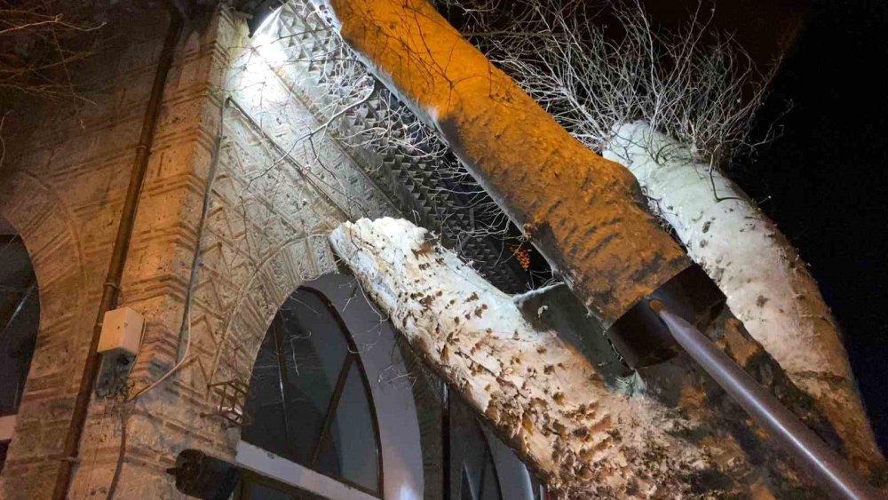 550 Yıllık Çınar, Tarihi Caminin Üzerine Devrildi