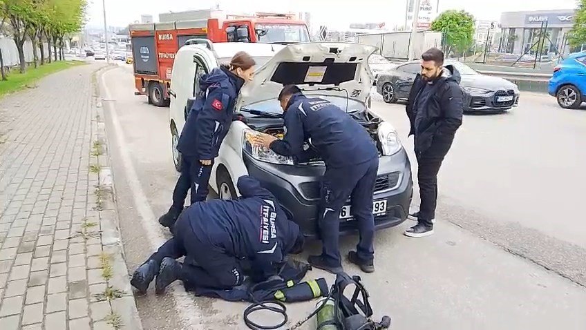 İtfaiye Ekiplerinin Kedi Kurtarma Operasyonu Kamerada