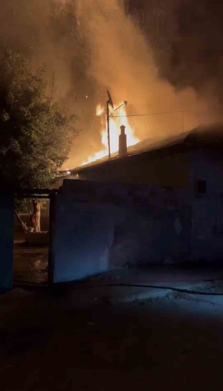 Ahır Alevlere Teslim Oldu