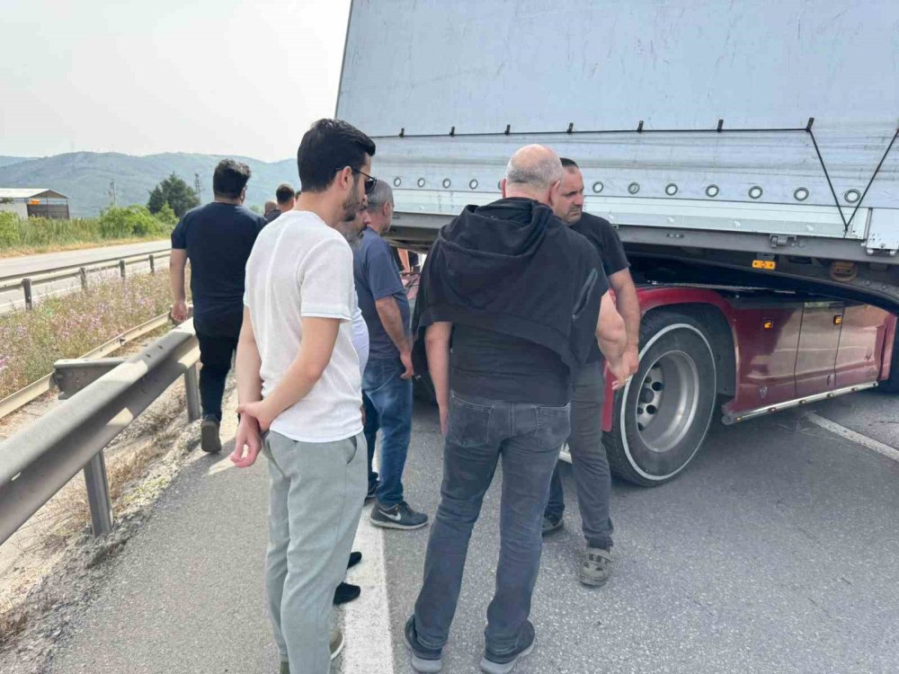 Tır sürücüsü arı ısırması sonucu şoka girdi!