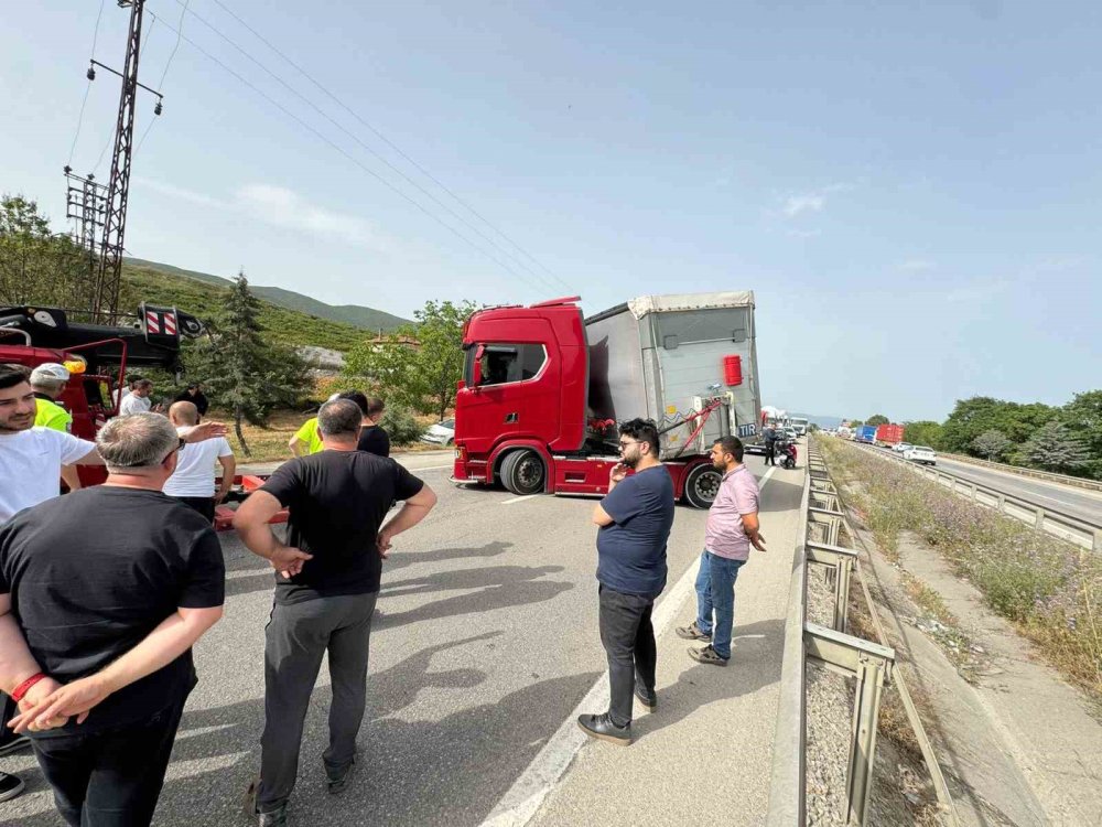 Tır sürücüsü arı ısırması sonucu şoka girdi!