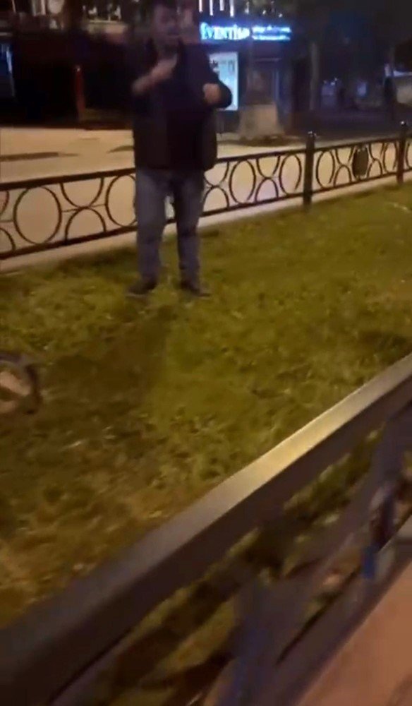 Türk Bayrağını Yakmaya Çalışan Şahıs Yakalandı