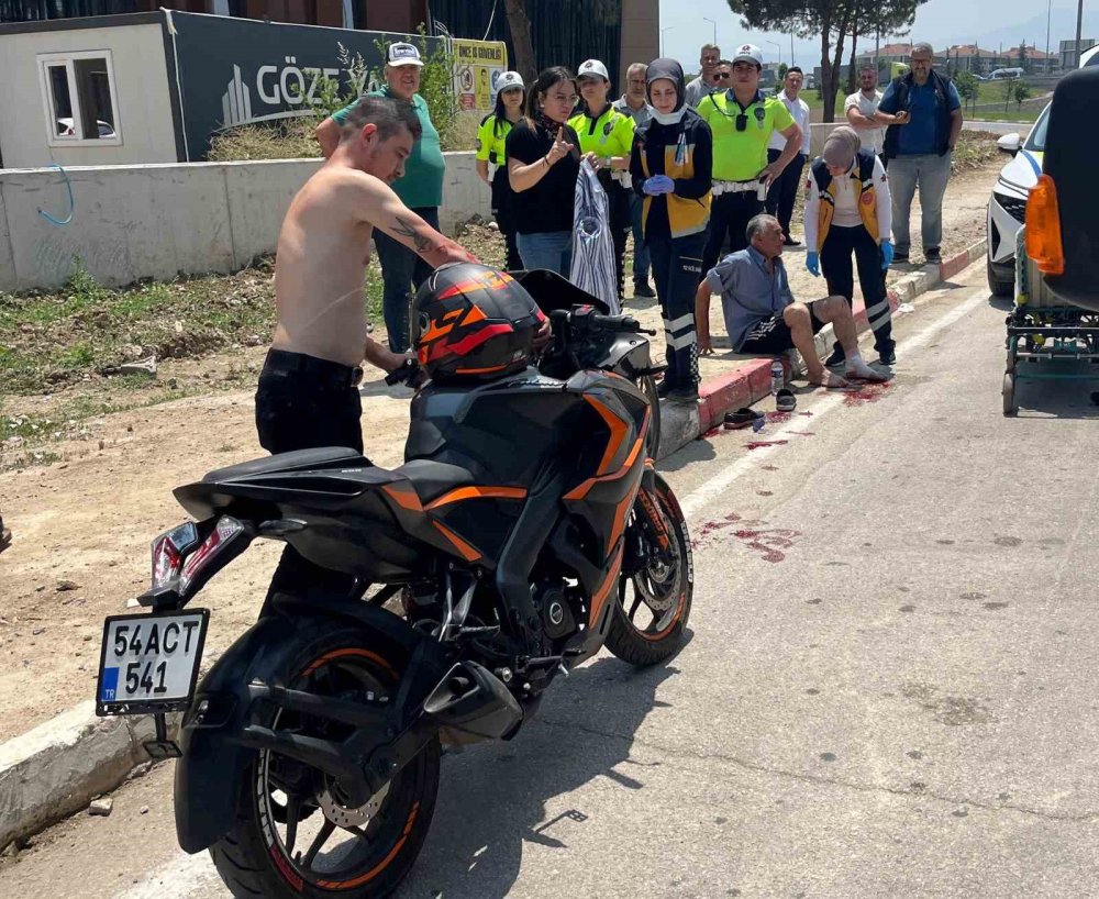 Bisiklet İle Motosiklet Çarpıştı 2 Kişi Yaralandı