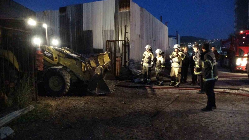 Tahta Palet Üretimi Yapan Atölyede Yangın
