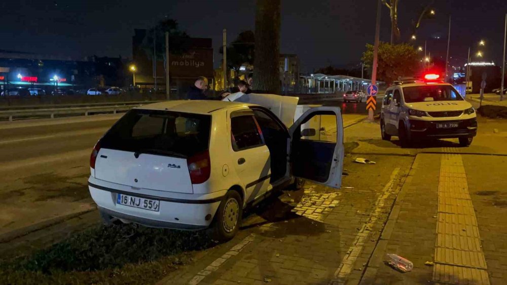 Direksiyon Hakimiyetini Kaybederek Ağaca Çarptı