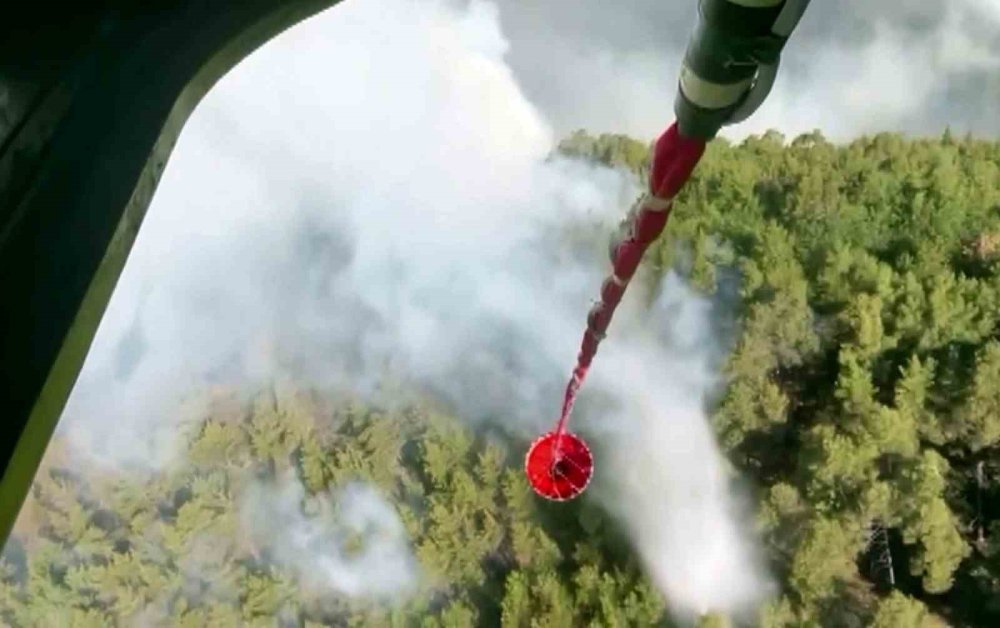 Helikopterden Kaydedilen Görüntü Yangının Boyutunu Gözler Önüne Serdi