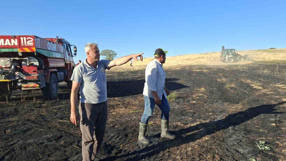 Arazi Yangınında 7 Dekar Alan Zarar Gördü