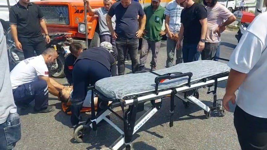 Tanker İle Motosiklet Çarpıştı: 1 Yaralı