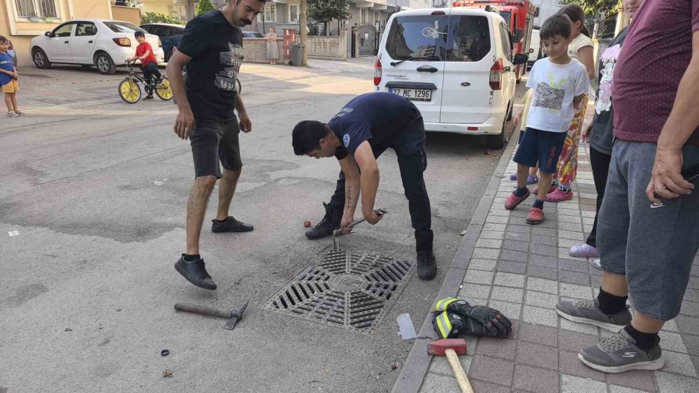 Rögarda Mahsur Kalan Kargayı İtfaiye Kurtardı
