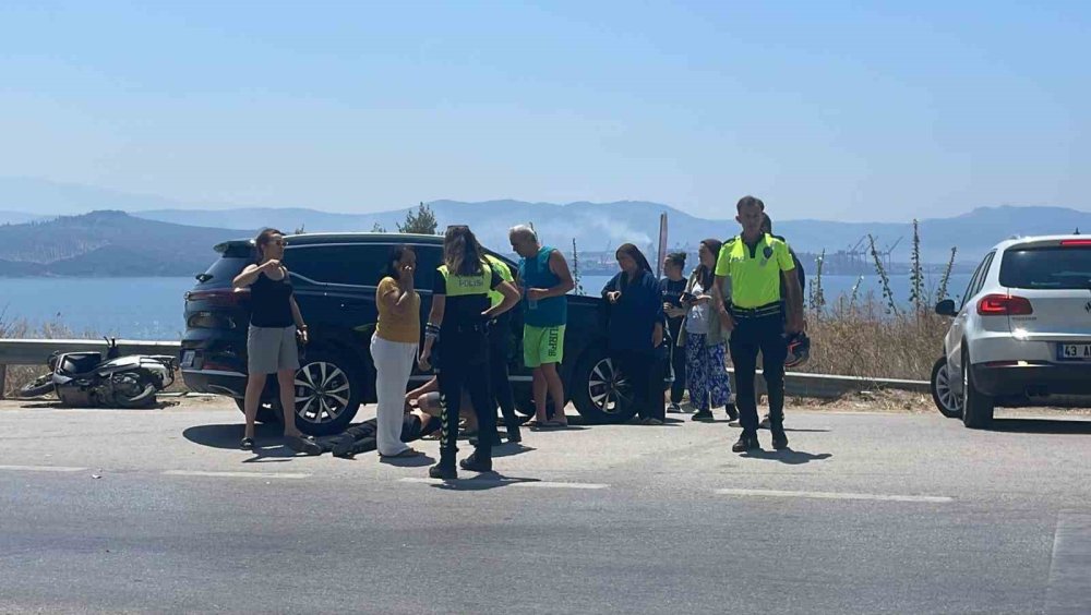 Motosikletinin Kontrolünü Kaybeden Sürücü, Kaza Yaptı