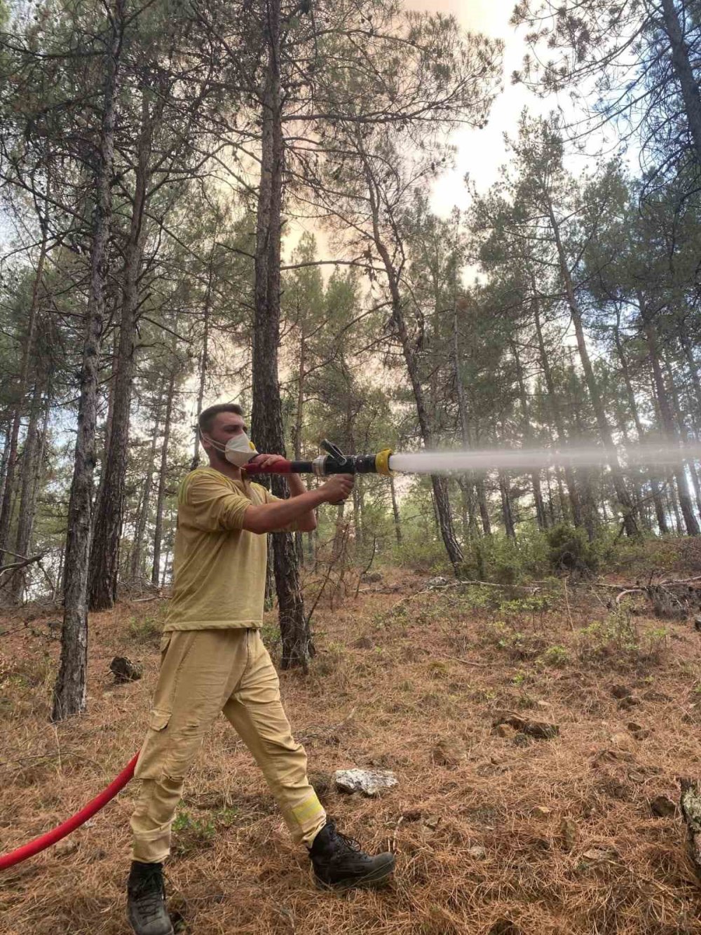 Öğrenciler Yangınlarla Mücadelede Görev Başında