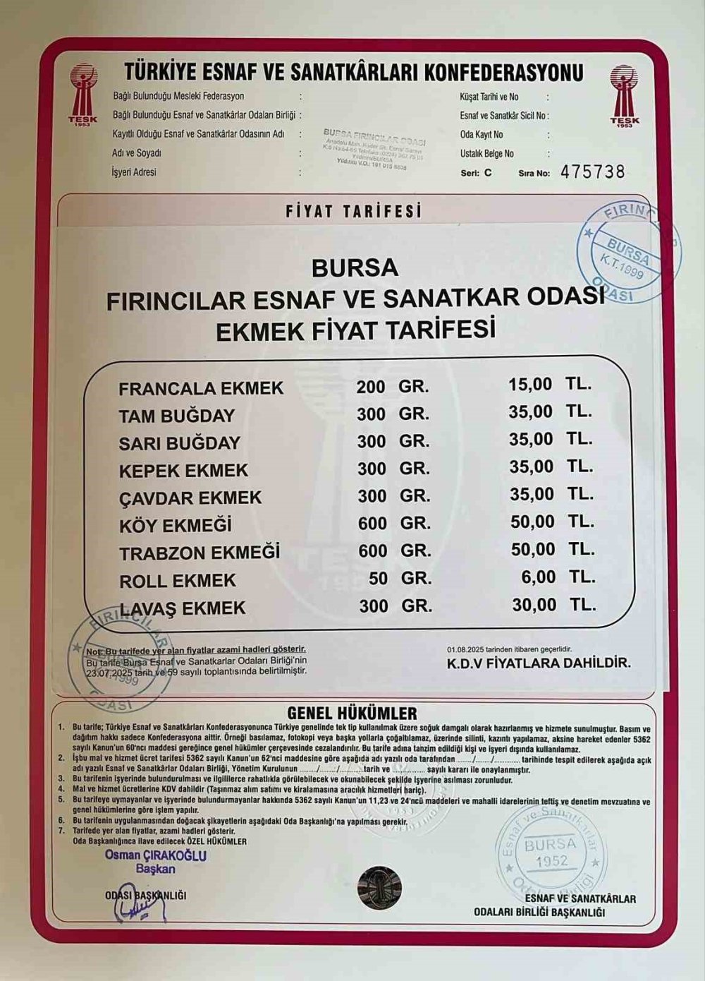 Ekmeğe Gizli Zam: Fiyatı Sabit Kalan Ekmeğin Gramajı Düştü
