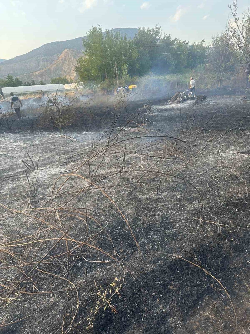 Anız Yangınına İtfaiye Ekipleri Müdahale Etti