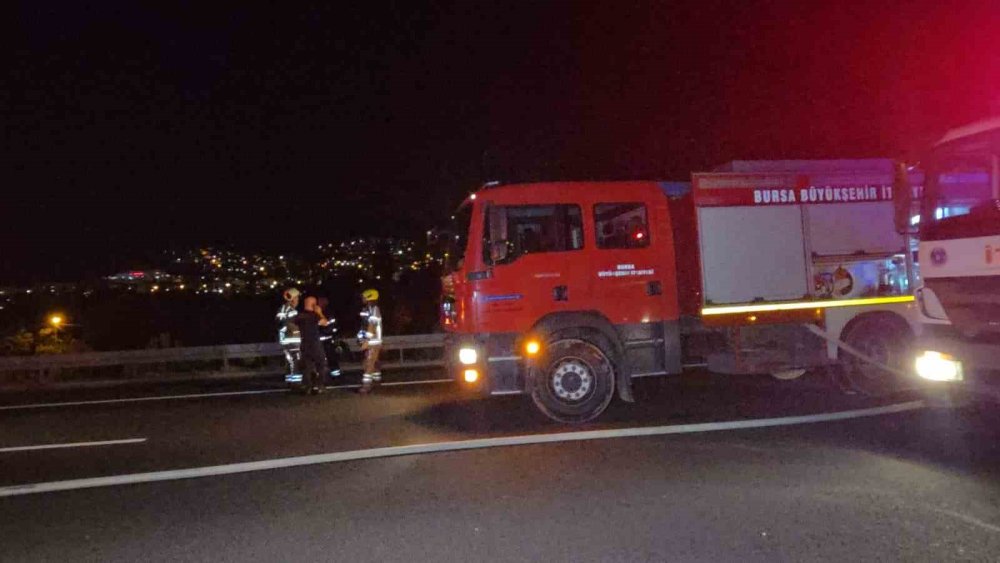 Kargo Kamyonu Seyir Halinde Alev Aldı