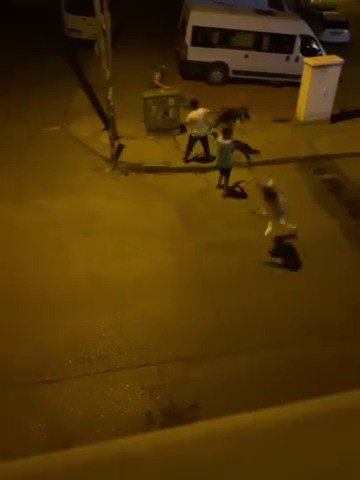Kavga Ettiği Kişiye Kaldırım Taşı Fırlattı