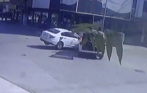 Kaza Anı Kamerada: 1 Yaralı