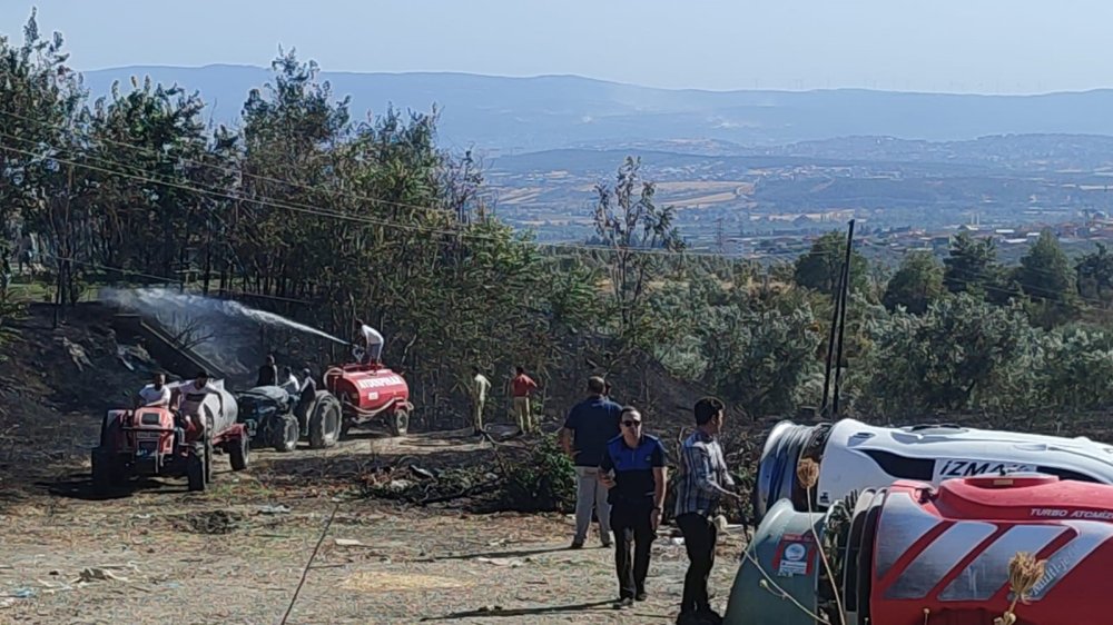 Çöplük Yangını Büyümeden Söndürüldü