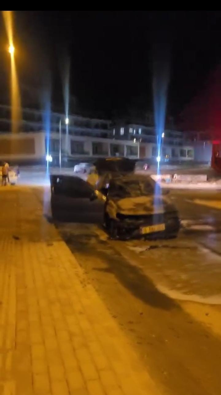 Park Halindeki Otomobil Alev Aldı