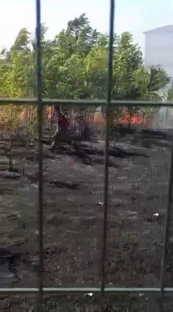 Okulun Bahçesi Alevlere Teslim Oldu