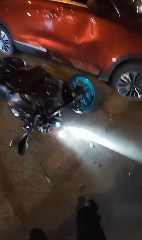 Kaza Anı Kask Kamerasına Yandısı