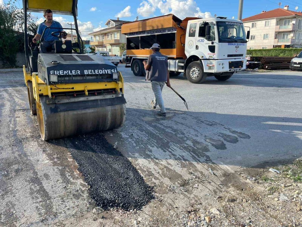 Fiber İnternet Çalışmalarının Ardından Asfalt Çalışması Başladı