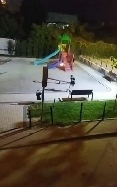 Çocuklar Oyun Parkını Ateşe Verdi
