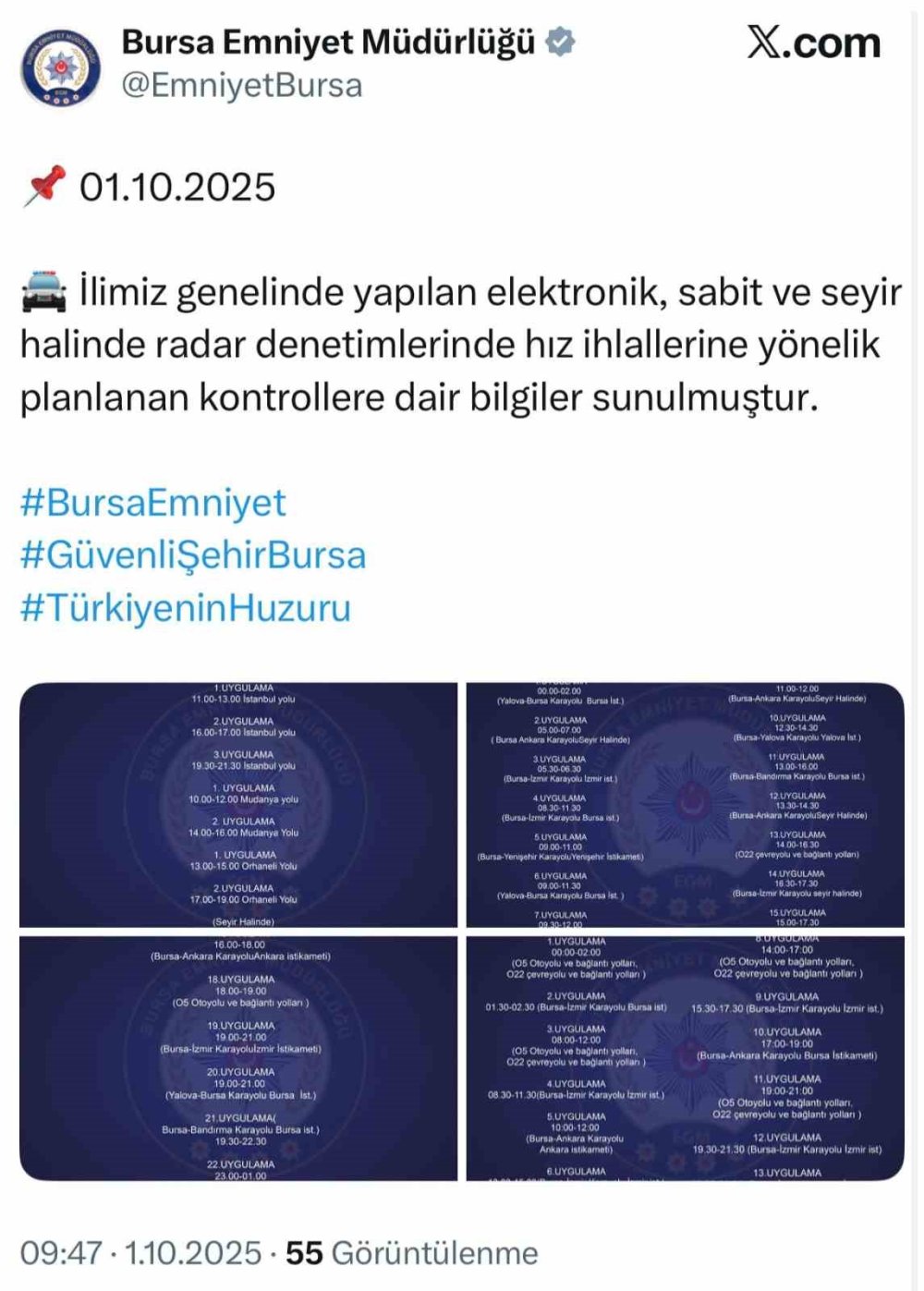 Radar Denetimleri Artık Gizlenmeyecek