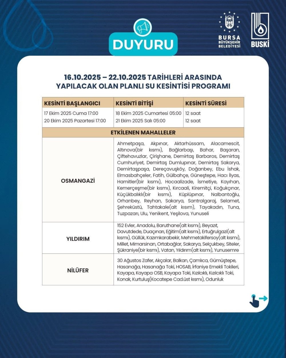 Su Kesintilerinin Tarihi Belli Oldu