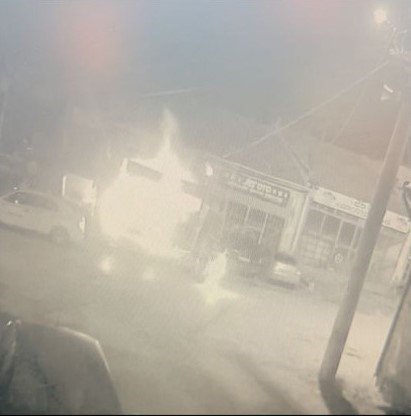 Patlama Sonrası Alevler İçinde Kalan 2 Kişinin Koşuşturması Güvenlik Kamerasında