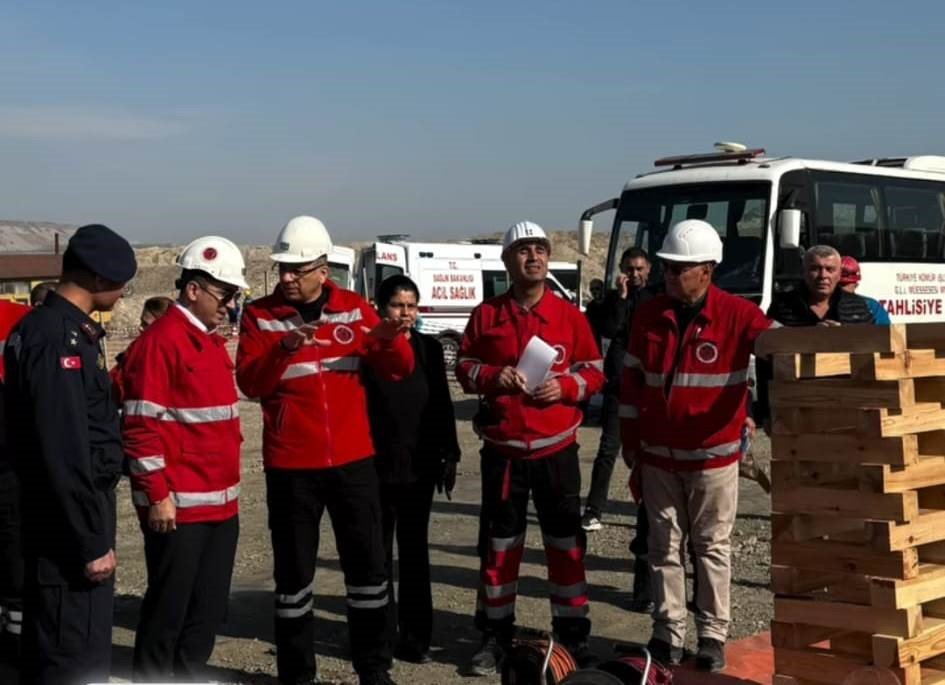 Maden Kazası Tatbikatı Yapıldı