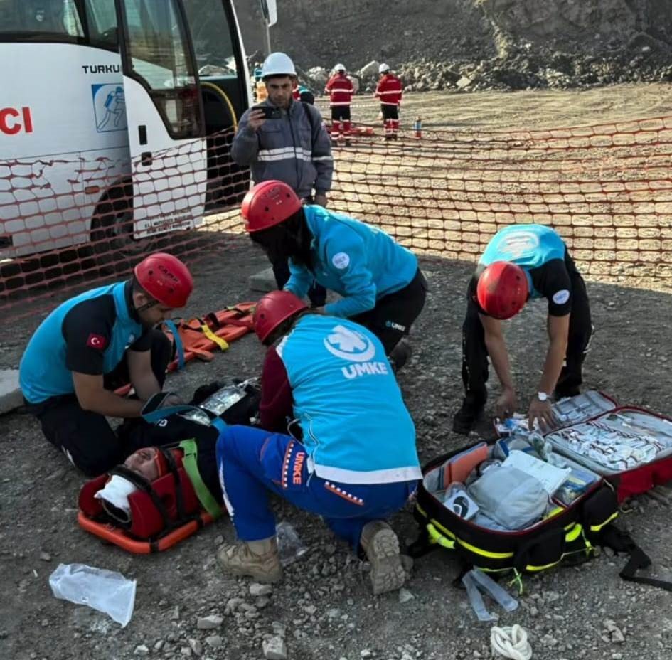 Maden Kazası Tatbikatı Yapıldı