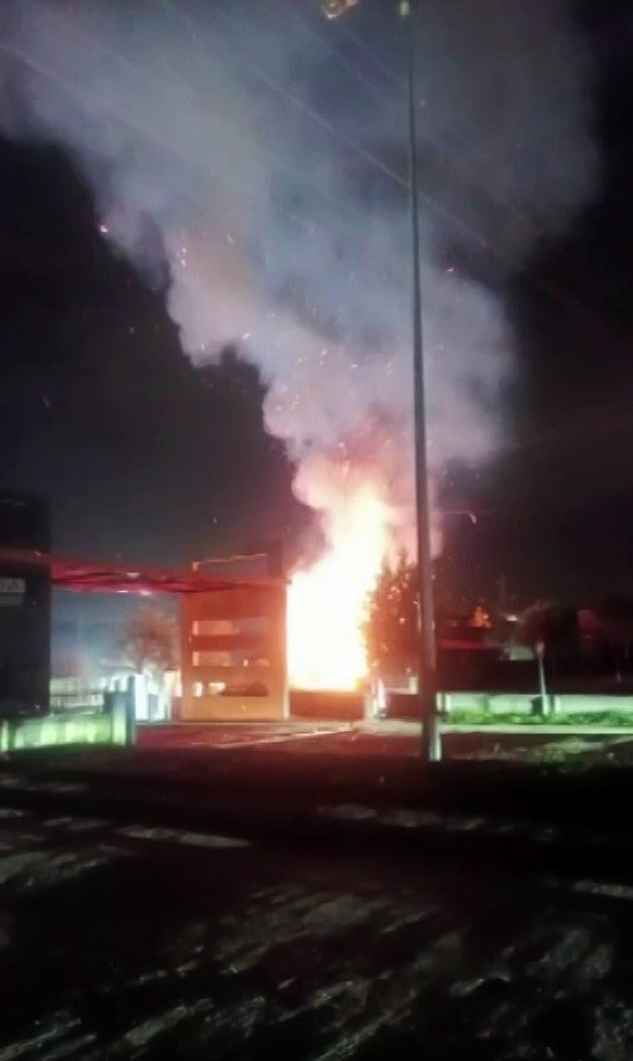 Osb Girişinde Korkutan Yangın